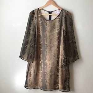 Romeo and Juliet Couture python print dress